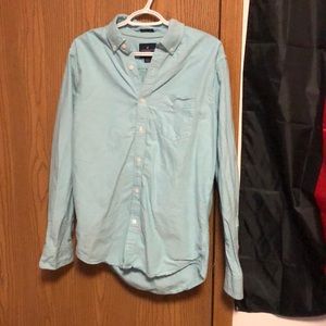 American Eagle Outfitters Light Blue greenish Casual Button Down Shirt